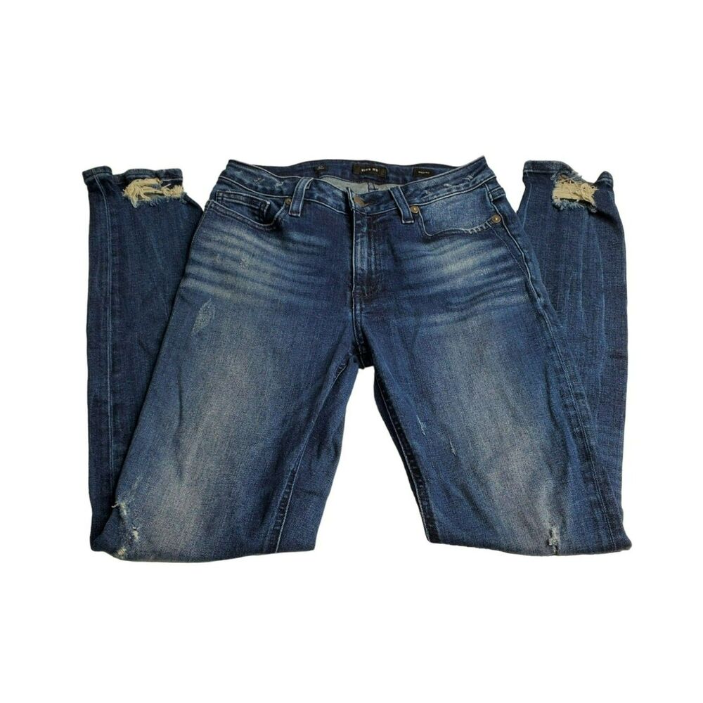 Miss Me Womens 27 Distressed Skinny Blue Jeans